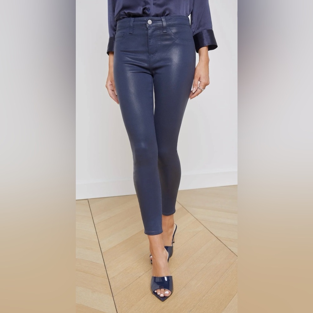 NWOT L’agence Margot Coated Cropped Skinny Jean